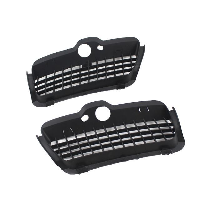 2Pcs Lower Grille Heat-resistant Anti-scratch Black-Black