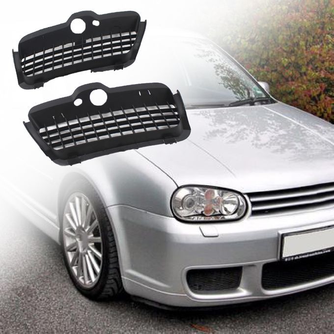 2Pcs Lower Grille Heat-resistant Anti-scratch Black-Black