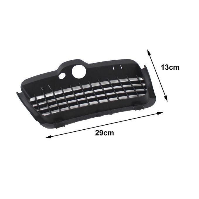 2Pcs Lower Grille Heat-resistant Anti-scratch Black-Black