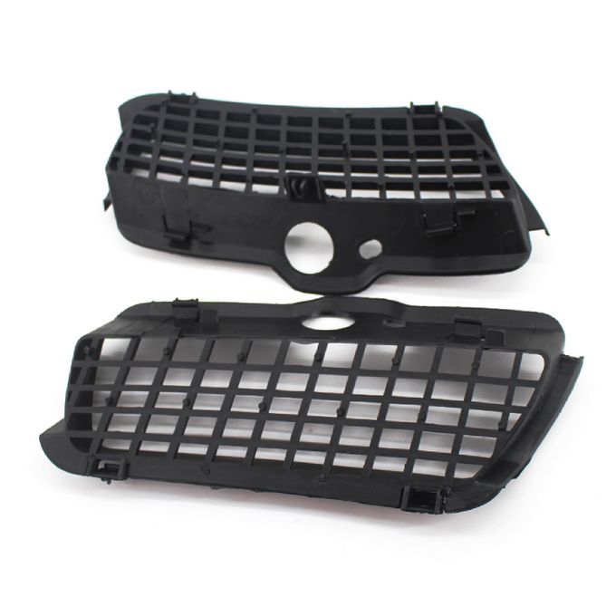 2Pcs Lower Grille Heat-resistant Anti-scratch Black-Black