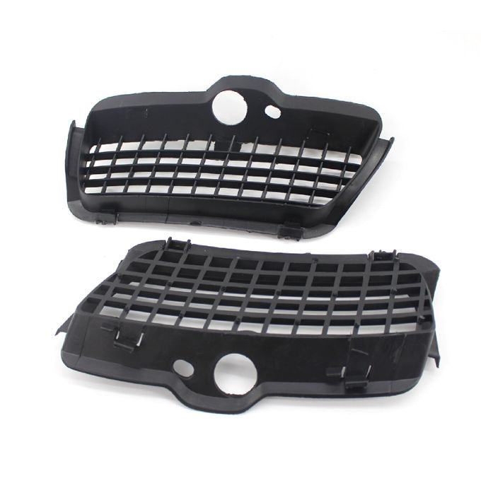2Pcs Lower Grille Heat-resistant Anti-scratch Black-Black