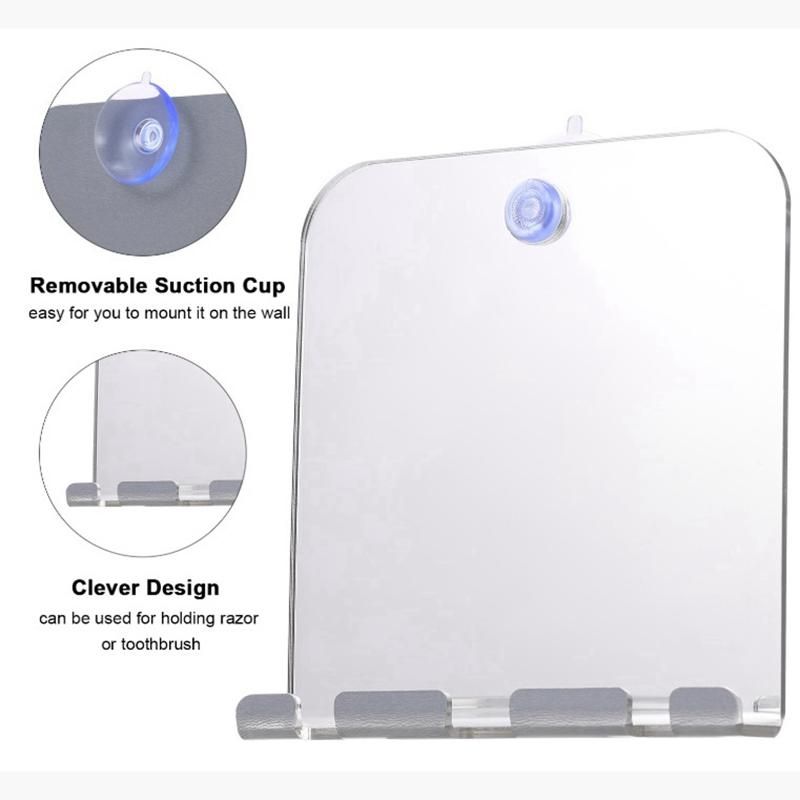 Wall Suction Anti Fog Shower Mirror Bathroom