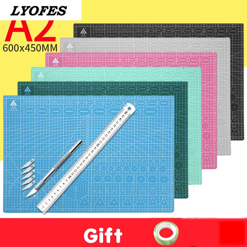 A2 Cutting Board Grid Line Self-healing Cutting Bo