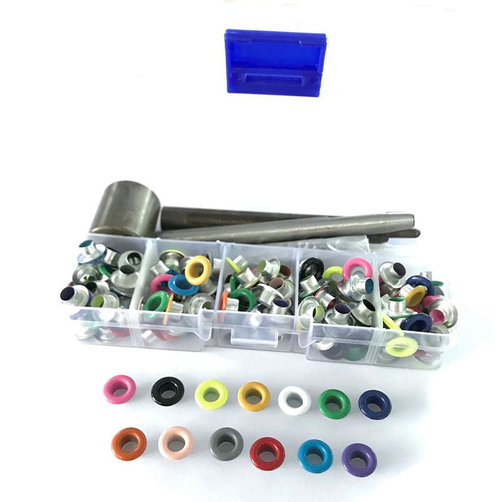 400 Sets Metal Eyelet Kits With Washer And Tools Kit  Grommet 3mm, .