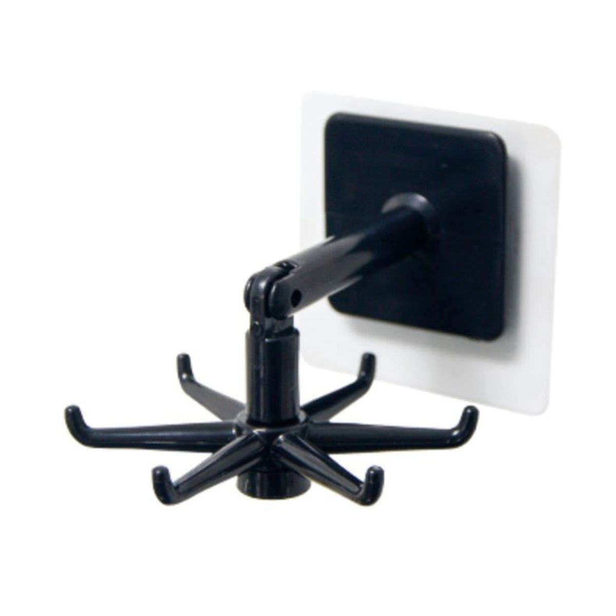 Rotatable Hook 360-degree Rotatable Six-claw Spoon Hanger Black