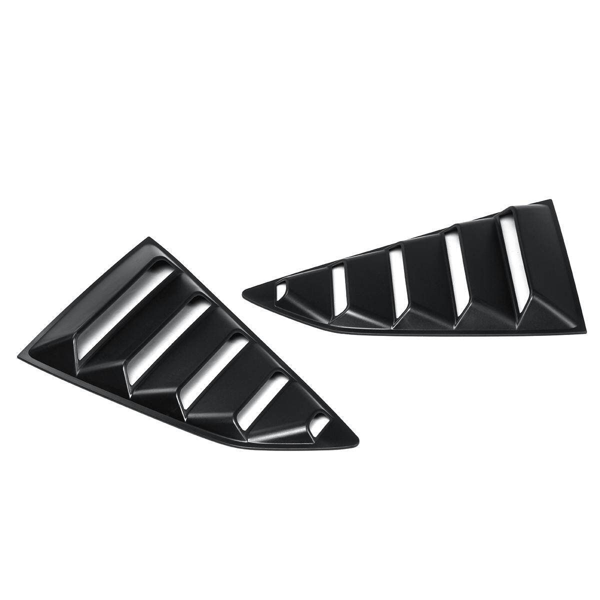 Matt Black Side Window 1/4 Quarter Louver Cover Vents For 2016-2018 Chevy Camaro