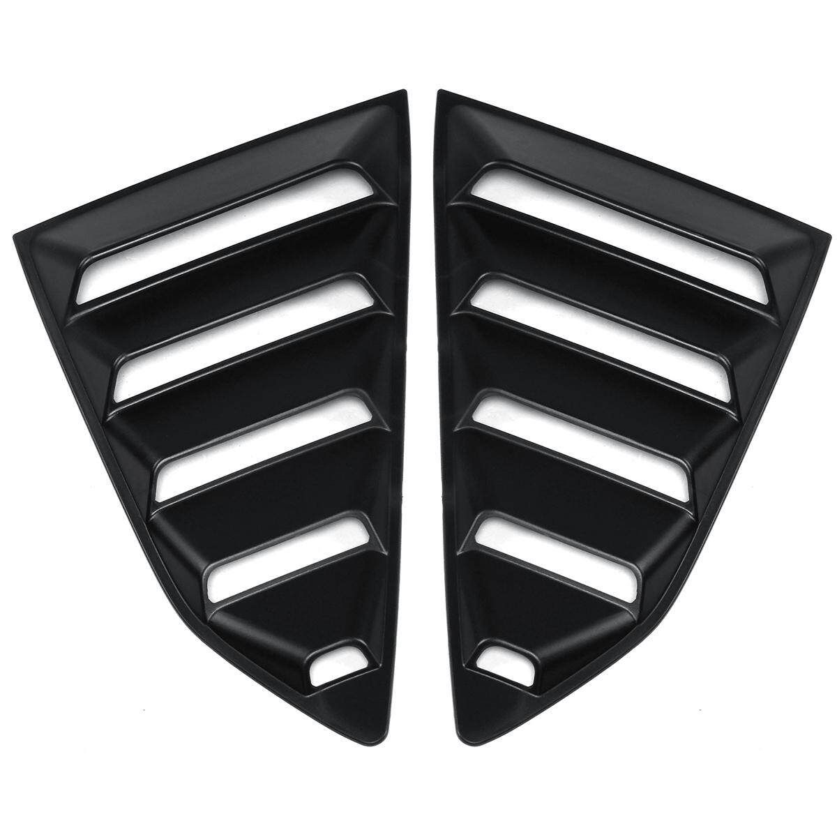 Matt Black Side Window 1/4 Quarter Louver Cover Vents For 2016-2018 Chevy Camaro