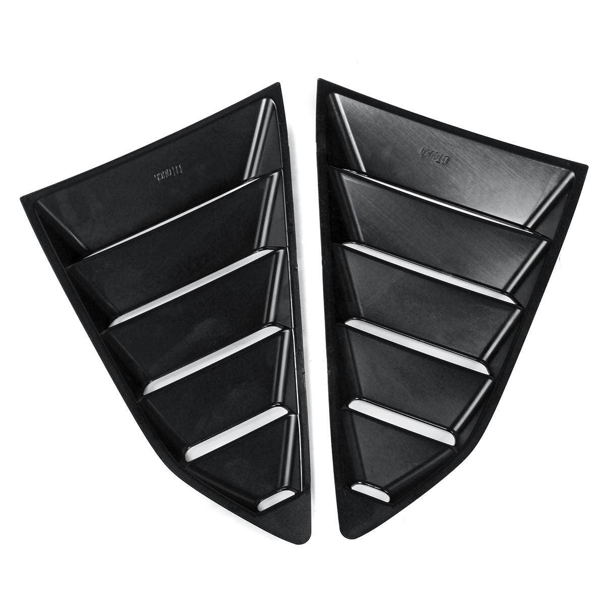 Matt Black Side Window 1/4 Quarter Louver Cover Vents For 2016-2018 Chevy Camaro