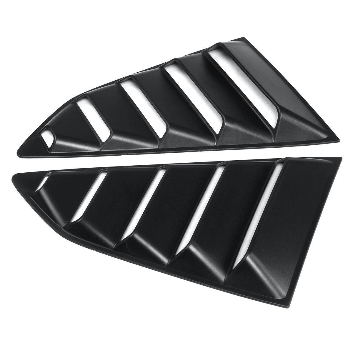 Matt Black Side Window 1/4 Quarter Louver Cover Vents For 2016-2018 Chevy Camaro