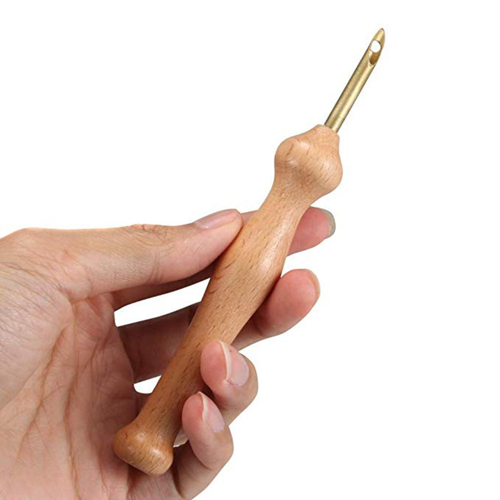DIY Embroidery Pen Punch  Felting Threader Set Wooden Handle