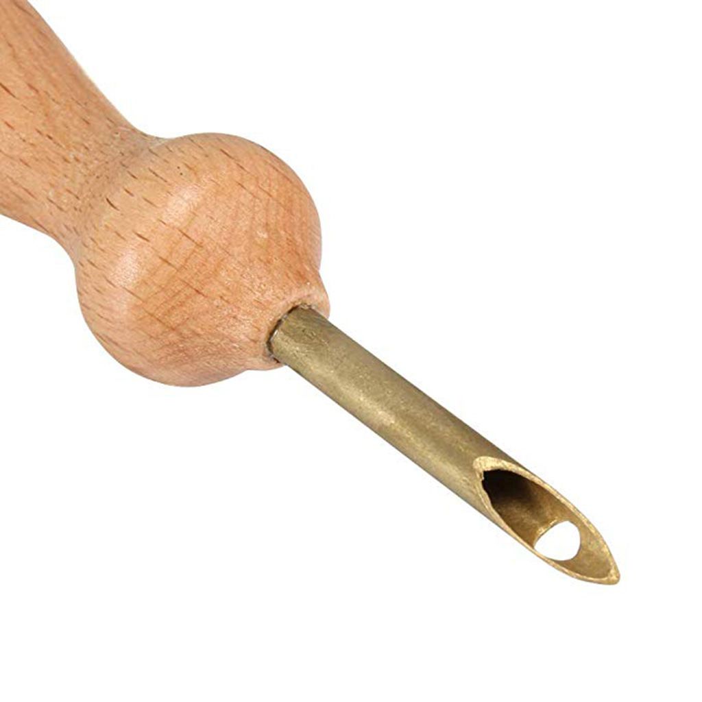 DIY Embroidery Pen Punch  Felting Threader Set Wooden Handle
