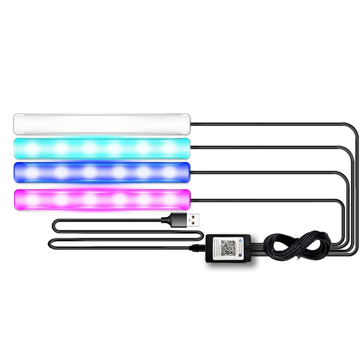 Interior Lights For Car, App Control Car Atmosphere Light 4