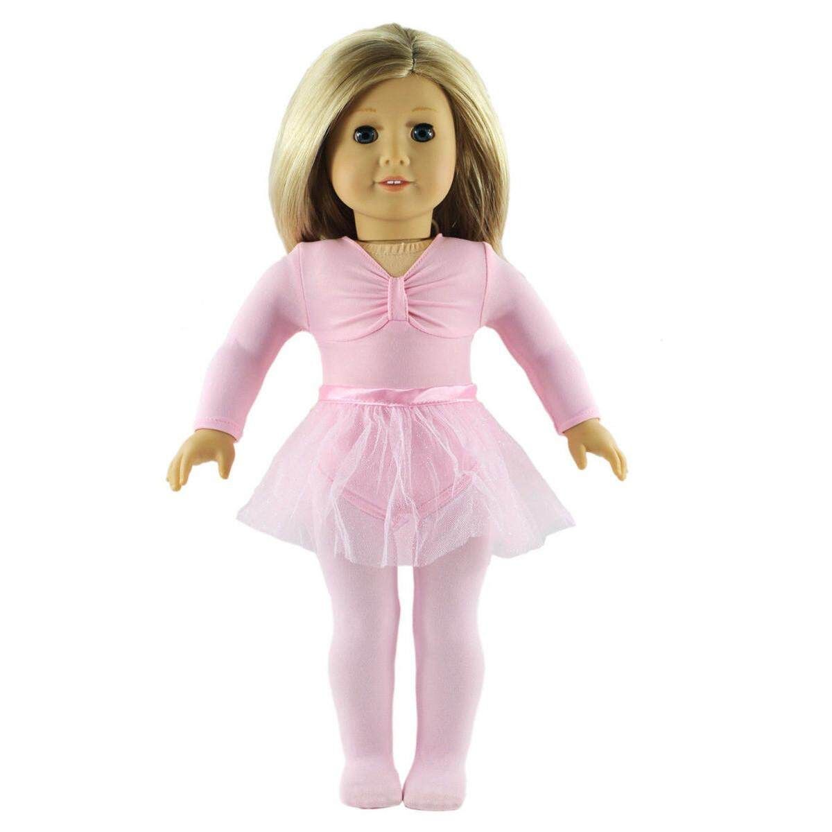 Pink Handmade Clothes Party Dress Skirt Set Gift Fits 18" American Girl Doll