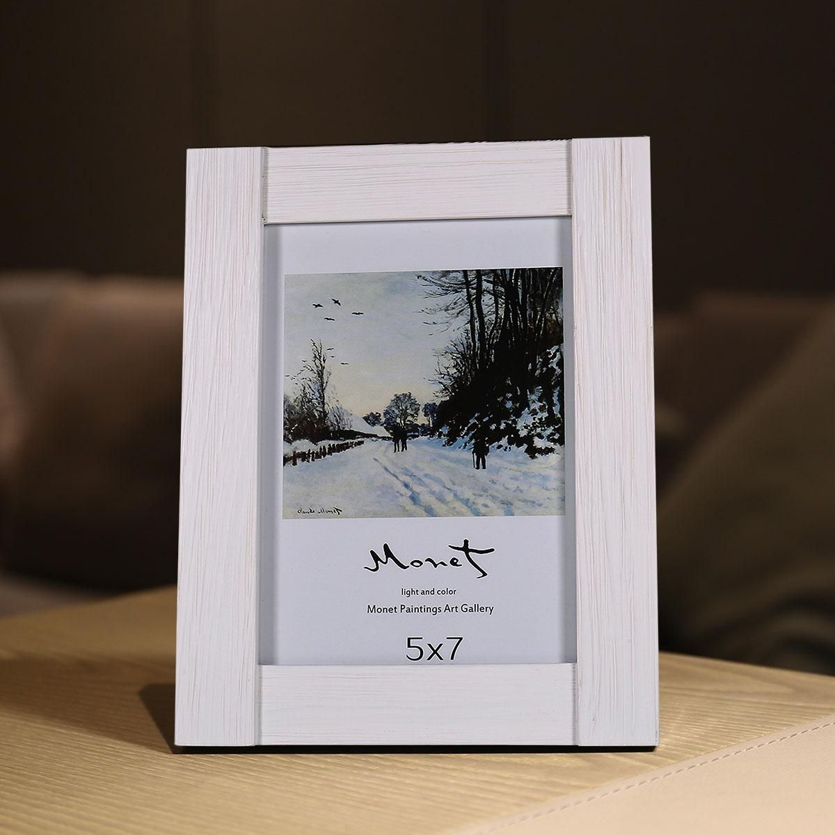 Wood Photo Framework Real Glass Display Picture Framework Table Top Desktop Display 5x7