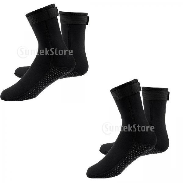 2 Pairs 3mm Neoprene Diving Wet Suit Boots Beach Swimming