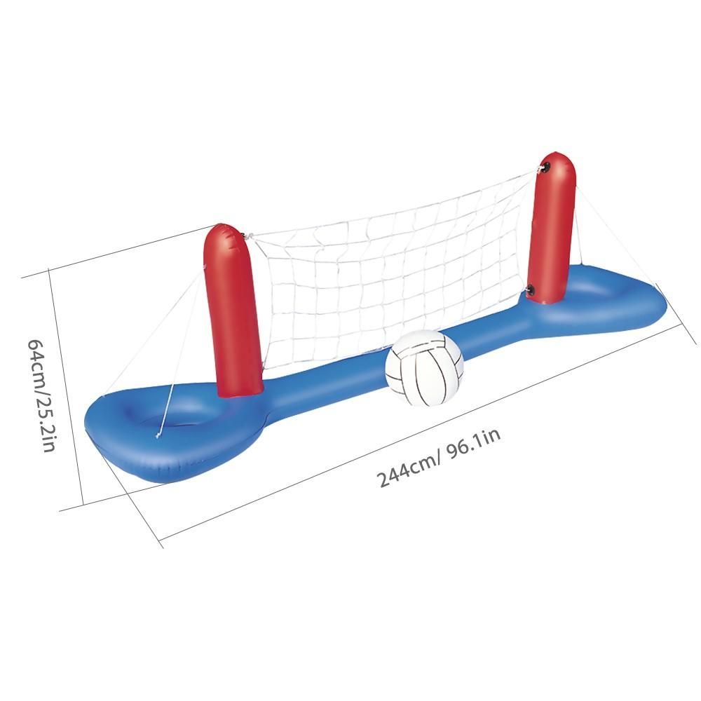 Inflatable Volleyball Net 96.1 x 25.2 inch Volleyball Inflatable Pool Float Set for Kids Adults Swimming Game Toy Summer Floats