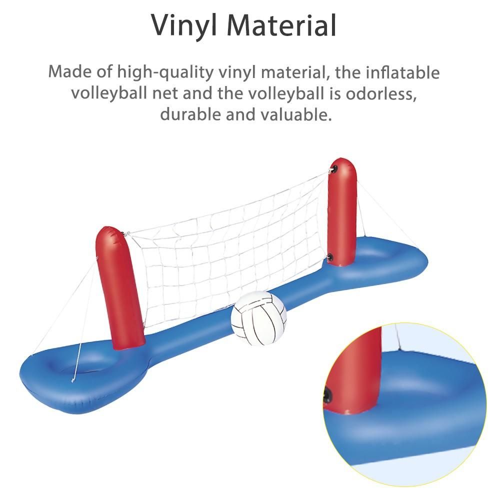 Inflatable Volleyball Net 96.1 x 25.2 inch Volleyball Inflatable Pool Float Set for Kids Adults Swimming Game Toy Summer Floats