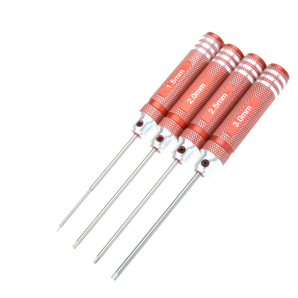 Titanium Nitride TiNi Hex Driver Wrench 4Pcs Set