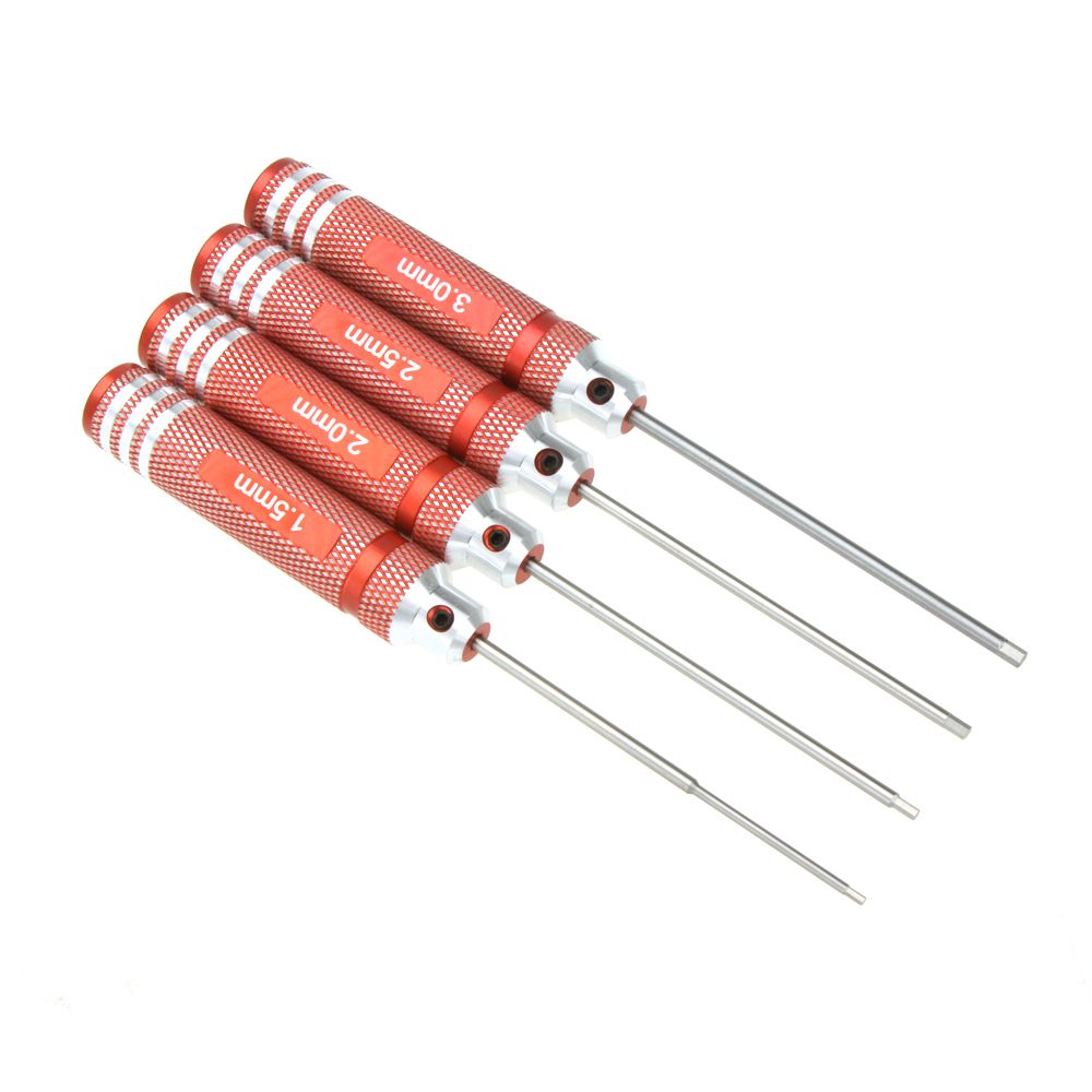 Titanium Nitride TiNi Hex Driver Wrench 4Pcs Set