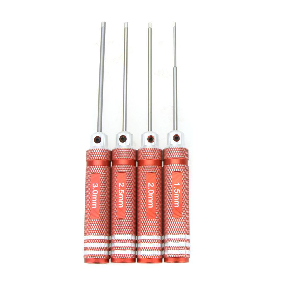 Titanium Nitride TiNi Hex Driver Wrench 4Pcs Set