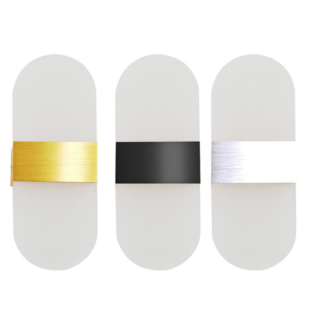 AC 85-265V 6W Modern Wall Sconce Up Down Lamp Acrylic LEDs Wall Mounted Lights Indoor Lighting for Bedroom Balcony Hallway Corridor Stairs