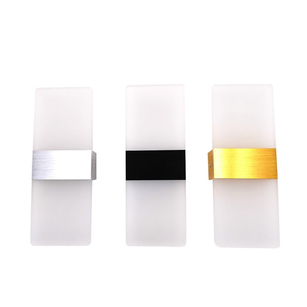 AC 85-265V 6W Modern Wall Sconce Up Down Lamp Acrylic LEDs Wall Mounted Lights Indoor Lighting for Bedroom Balcony Hallway Corridor Stairs