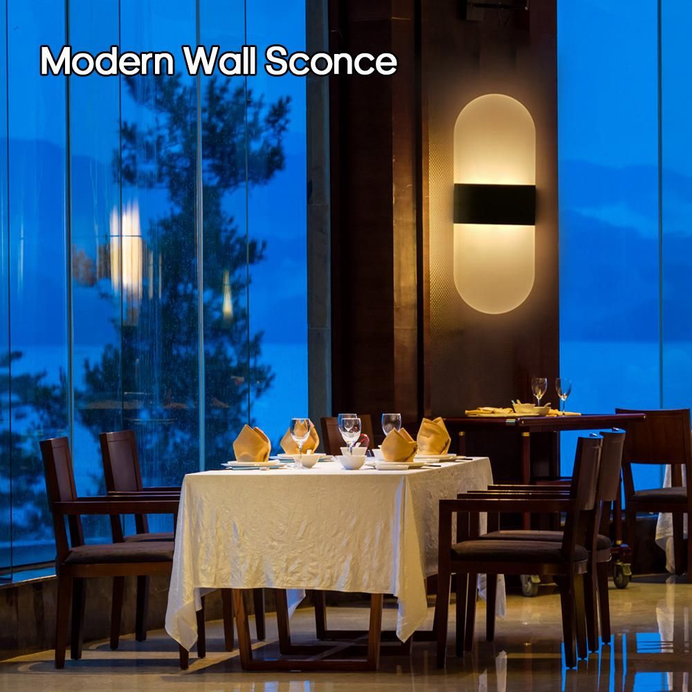 AC 85-265V 6W Modern Wall Sconce Up Down Lamp Acrylic LEDs Wall Mounted Lights Indoor Lighting for Bedroom Balcony Hallway Corridor Stairs