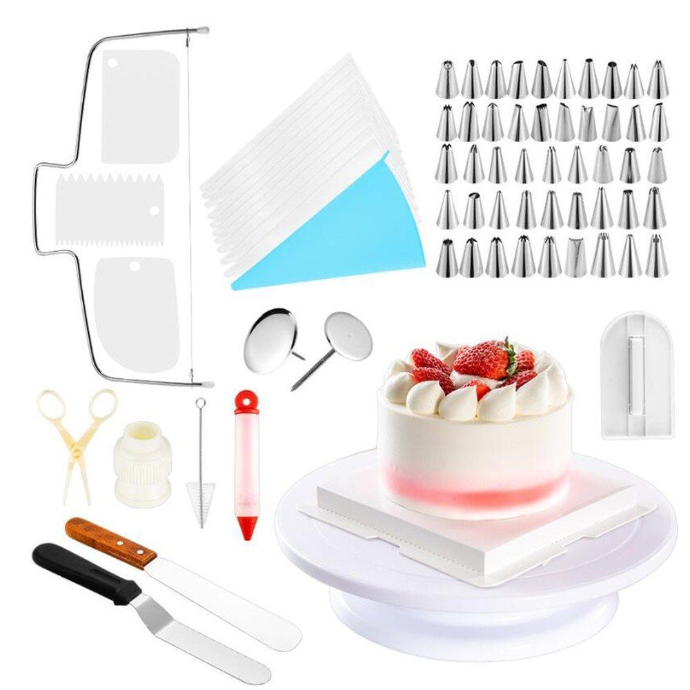 73Pcs Cake Decorating Tool Kit Baking Fondant Supplies