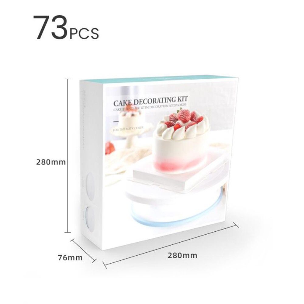 73Pcs Cake Decorating Tool Kit Baking Fondant Supplies