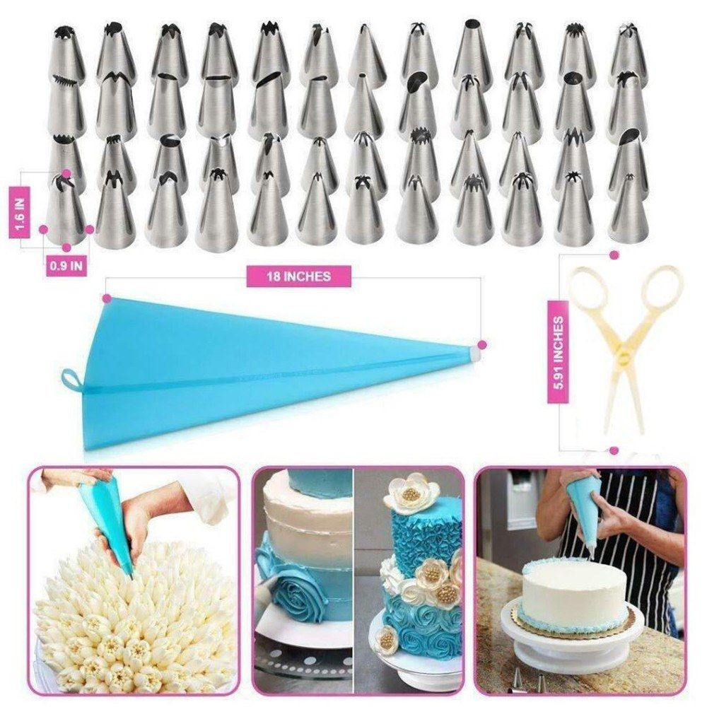 73Pcs Cake Decorating Tool Kit Baking Fondant Supplies