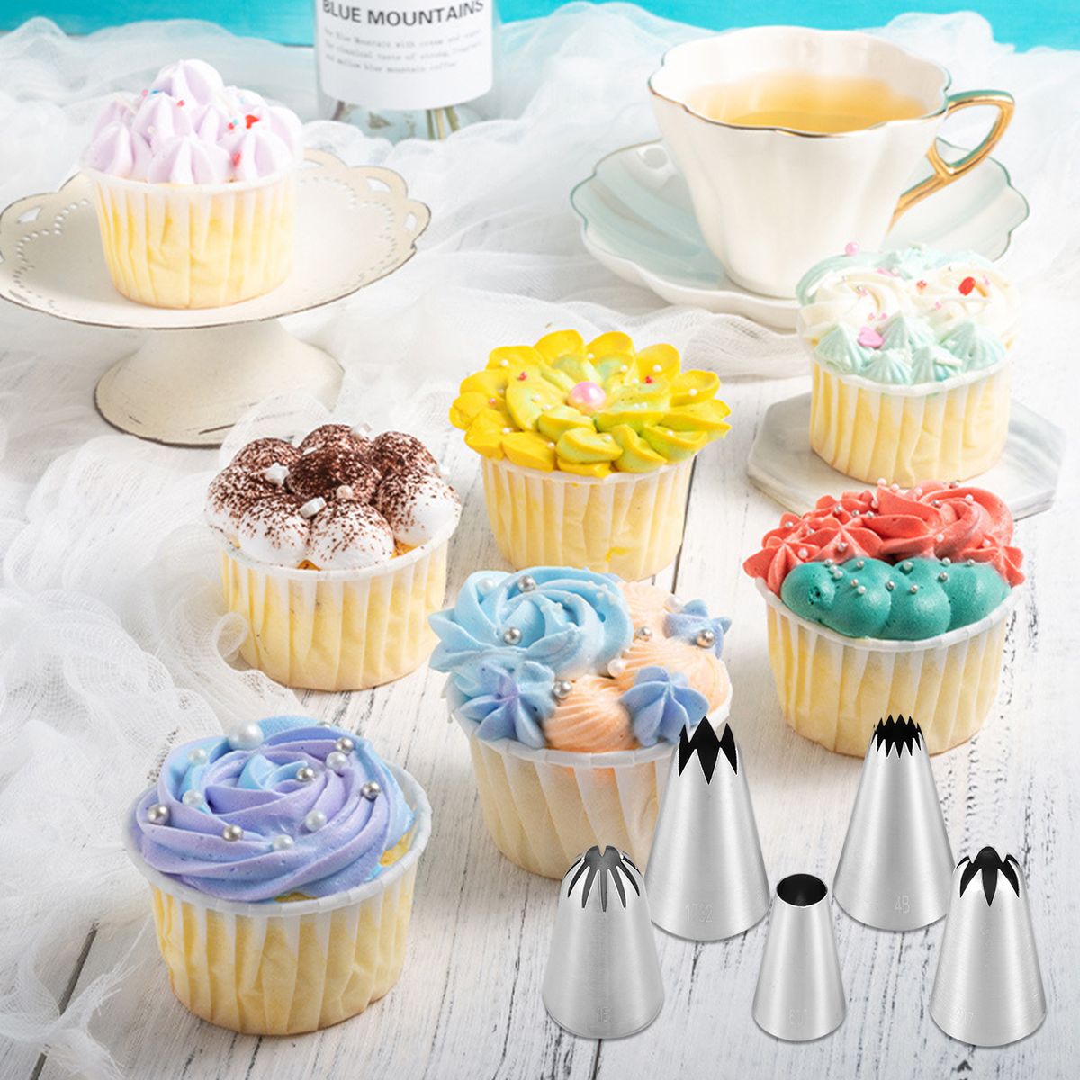 5PCS Cake Decorating Icing Tips For Cake Cupcake Decorating