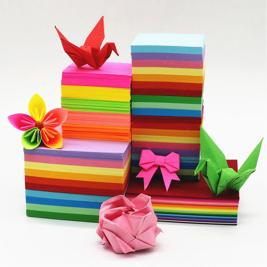 100pcs Folding Paper Colorful Origami Paper For Art Craft