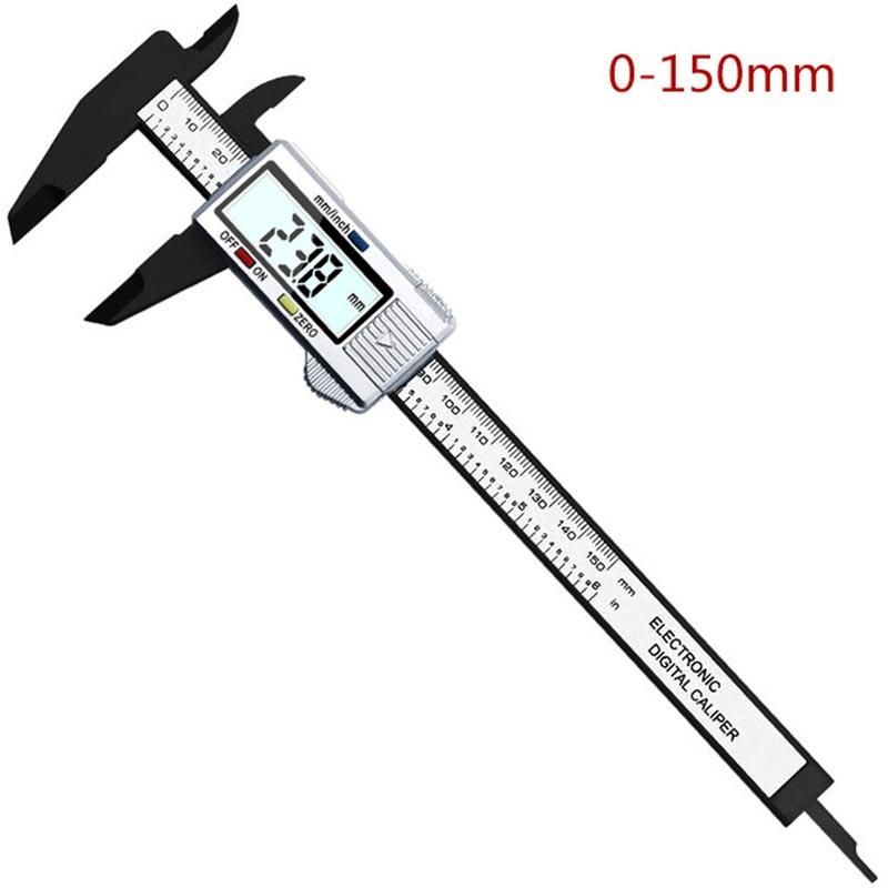 1pc 150mm Measuring Tool Digital Ruler Silver