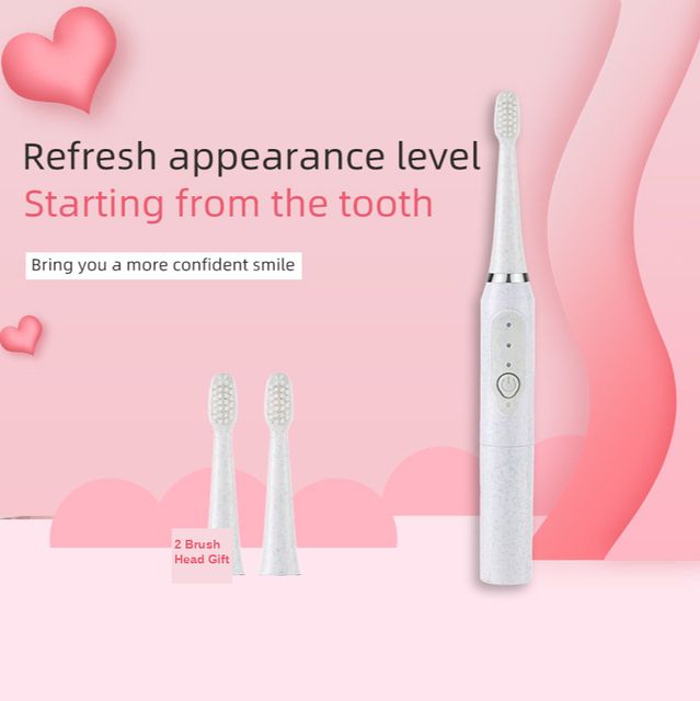 Pink Electric Toothbrush Couple Ultrasonic Adult Toothbrush