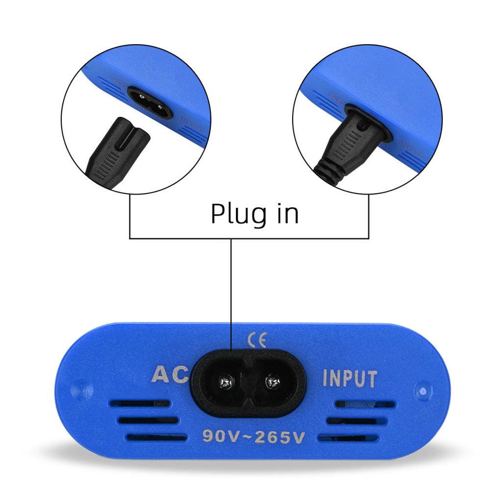 Portable Tattoo Machine Power Adapter With Power Cord Accessory Blue