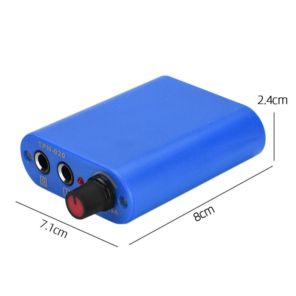 Portable Tattoo Machine Power Adapter With Power Cord Accessory Blue