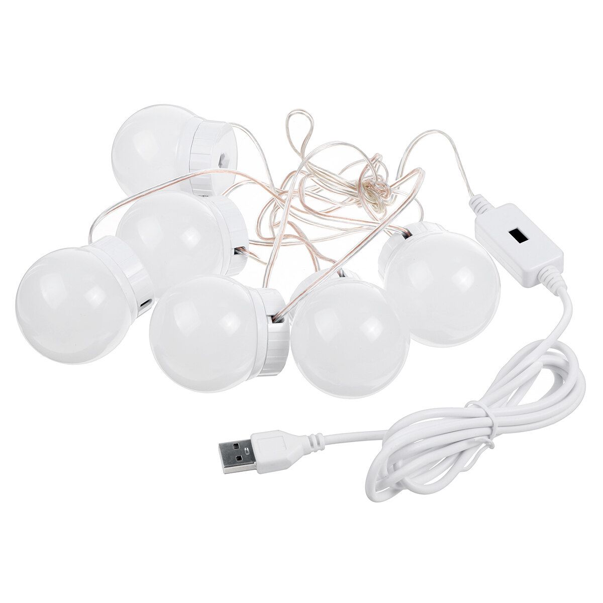 4000-5000K Vanity LED Mirror Light Kit For Makeup Hollywood Mirror With Dimmable Light Bulb -- 2pcs /6pcs /10pcs /14pcs LEDs 6 LEDs