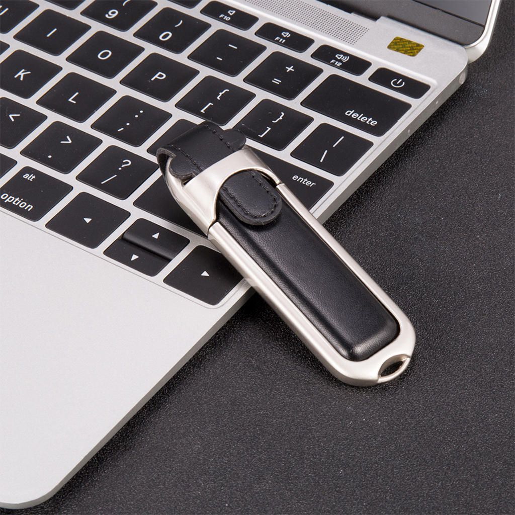 Metal And PU Leather USB 2.0 Flash Memory  Pen Thumb Disk