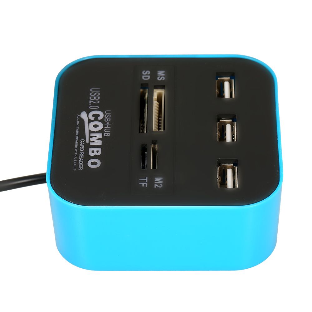 7-in-1 Multifunctional USB2.0 Hub Converter Card Reader With