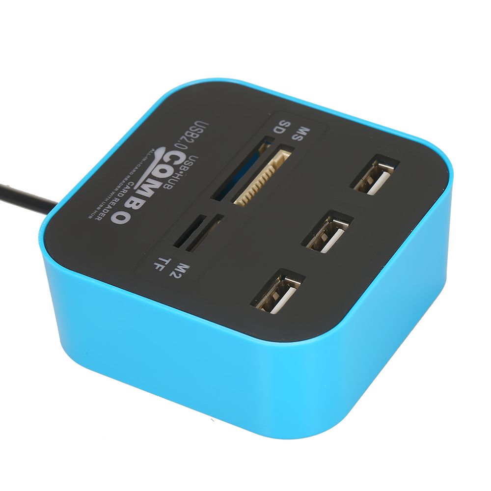 7-in-1 Multifunctional USB2.0 Hub Converter Card Reader With