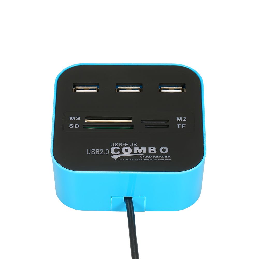 7-in-1 Multifunctional USB2.0 Hub Converter Card Reader With