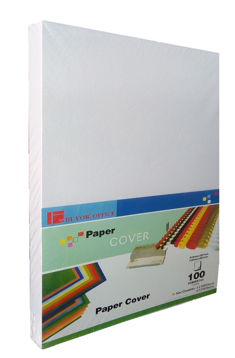 Office A4 Binding Hard Paper Cover (White) - 100 Sheets