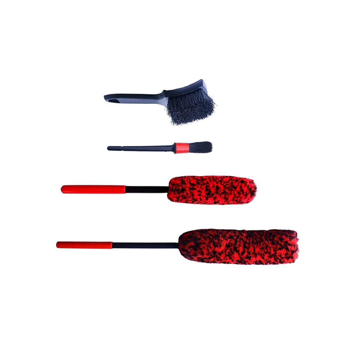 4 Pack Wheel Brush Kit for Cleaning Wheel and Tire Soft Wheel Cleaning Brush Detailing Brush and Stiff Tire Brush