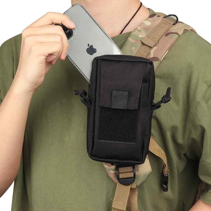 Shoulder Strap Sundries Bags For Backpack Accessory Pack Key Flashlight Phone Pouch Molle Outdoor Camping EDC Tools Bag SAB