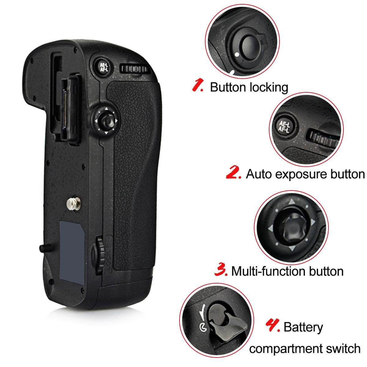 Professional Vertical Grip Pack Holder For Nikon D7100 D7200 Camera As MB-D15 EN-EL15