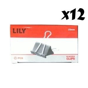 25mm Stainless Steel Binder Clips (12 Pieces In 1 Pack)- 12 Packs