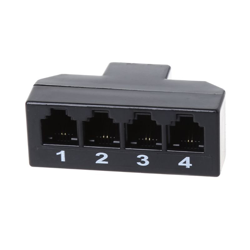 RJ11 6P4C Female To 4 Ethernet RJ45 8P8C Male F M Adapter