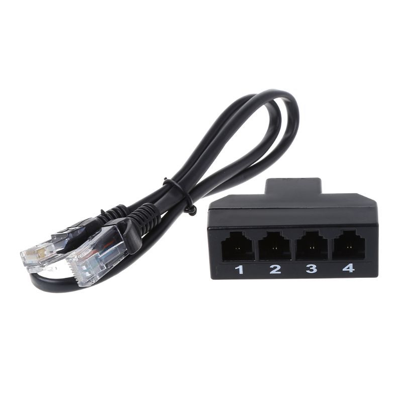 RJ11 6P4C Female To 4 Ethernet RJ45 8P8C Male F M Adapter
