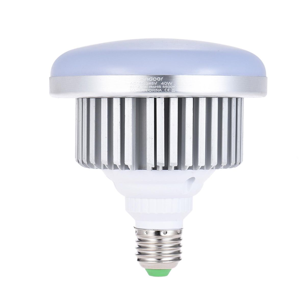 Andoer E27 40W Energy Saving LED Bulb Lamp 5500K Soft White Daylight for Photo Studio Video Home Commercial Lighting