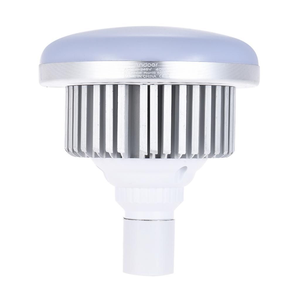Andoer E27 40W Energy Saving LED Bulb Lamp 5500K Soft White Daylight for Photo Studio Video Home Commercial Lighting